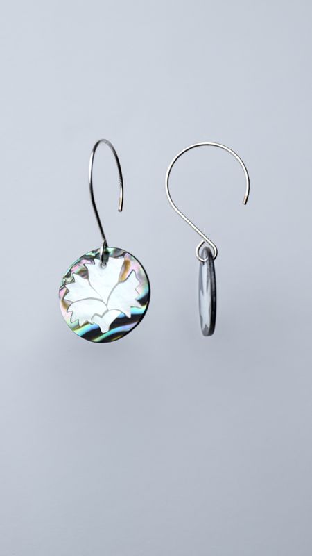 Boucles d'oreilles Marqueterie 2 fleurs