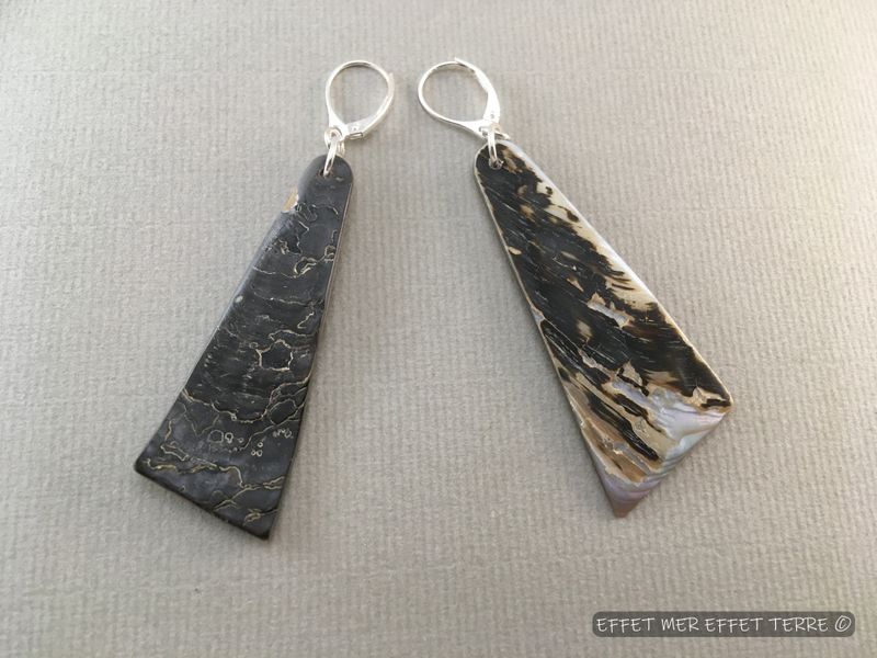 Boucles d'oreilles nacre Ptéria