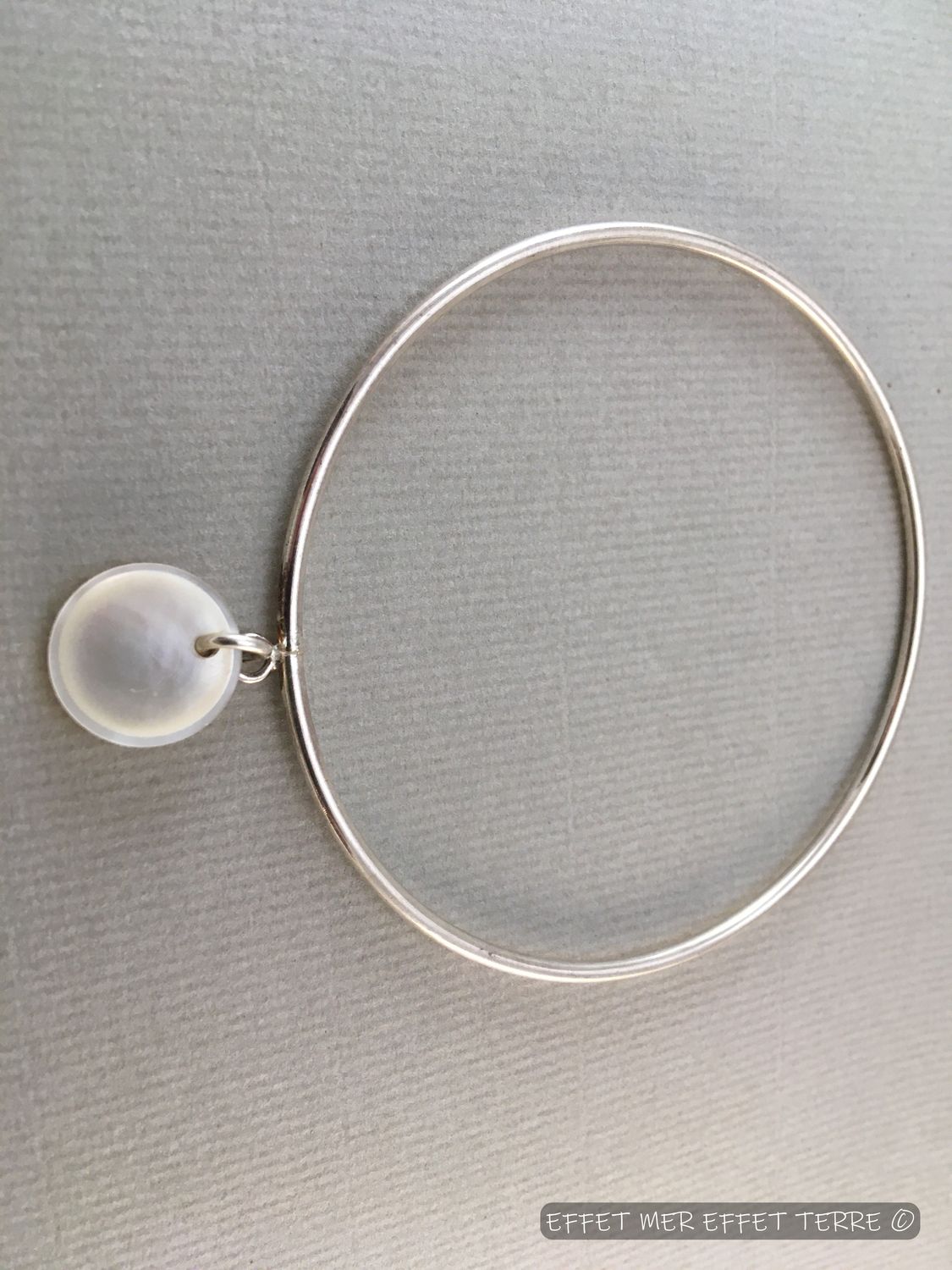 Bracelet en argent et nacre