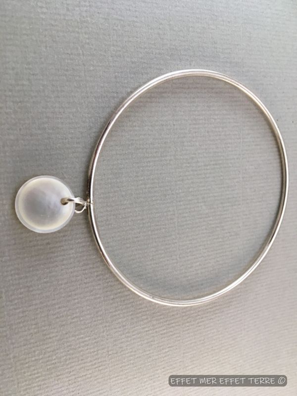 Bracelet en argent et nacre