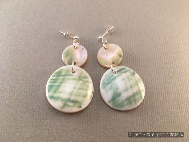 Boucles d&#39;oreille  Tuléar et Burgo rondes