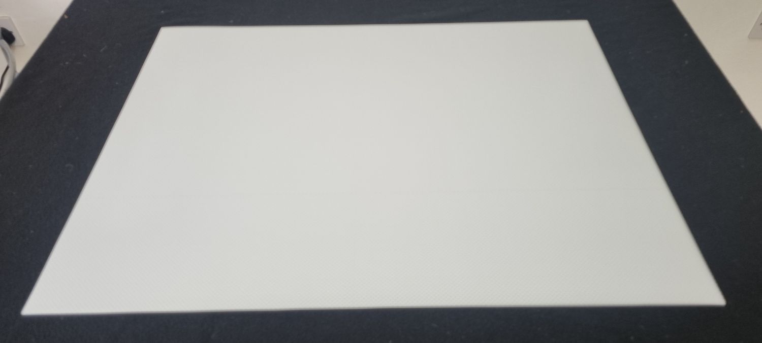 A sheet of thermal casting plastic