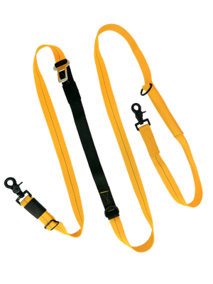 Tubular All-In-One Leash, Color: Goldenrod/Black