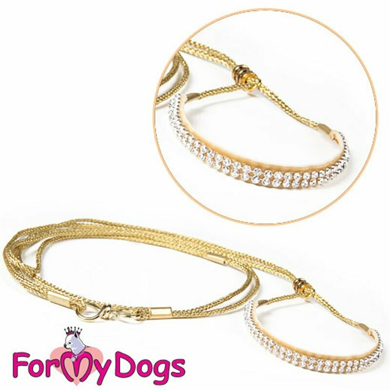 Goldene Strass-Show-Leine Goldene Strass-Show-Leine