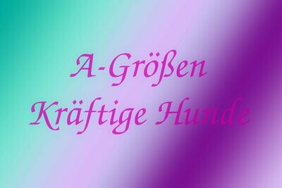 A-Größen für kräftige Hunde mit breitem Brustkorb