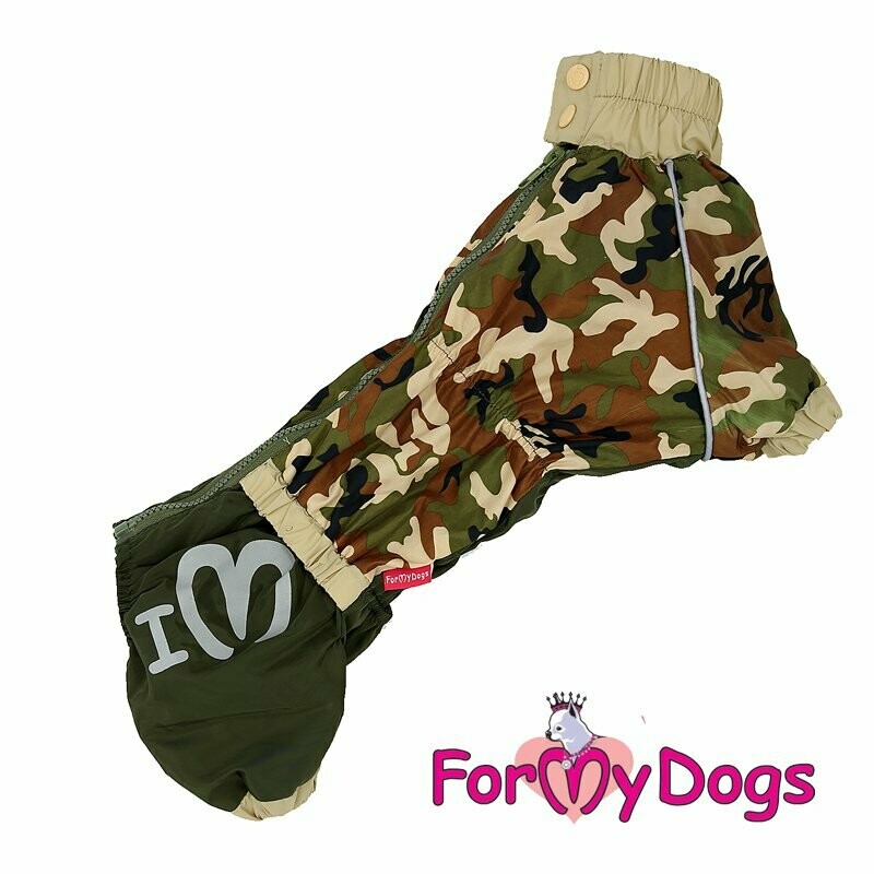 Camouflage-Regenoverall für Dackel-Rüde in Gr. TC 2 Camouflage-Regenoverall für Dackel-Rüde in Gr. TC 2