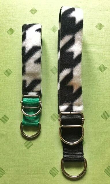 Zugstop-Halsbänder "Regenbogen" und "Pepita", Größe: Größe 1 (P1 / P2), Farbe: Pepita / grün