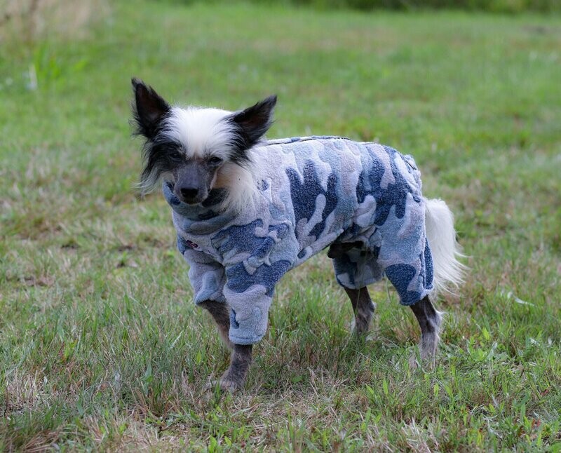 "Flauschiflage" - Overall aus Wellness-Fleece für Hündinnen