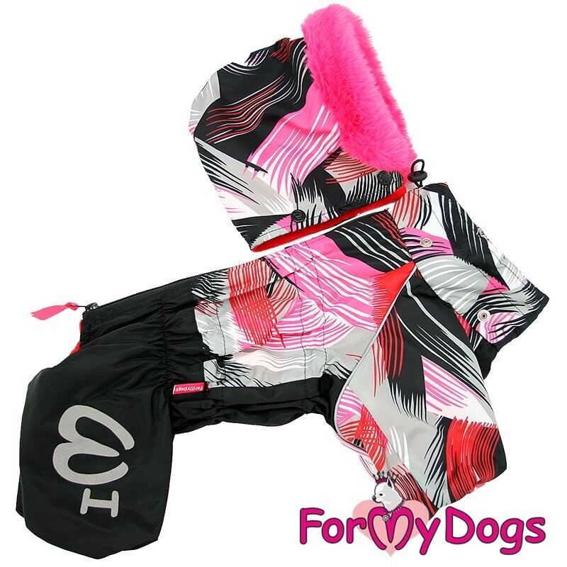 REDUZIERT: Nur noch in Gr. 20: Winteroverall REDUZIERT: Nur noch in Gr. 20: Winteroverall "Black/Pink" für Hündinnen