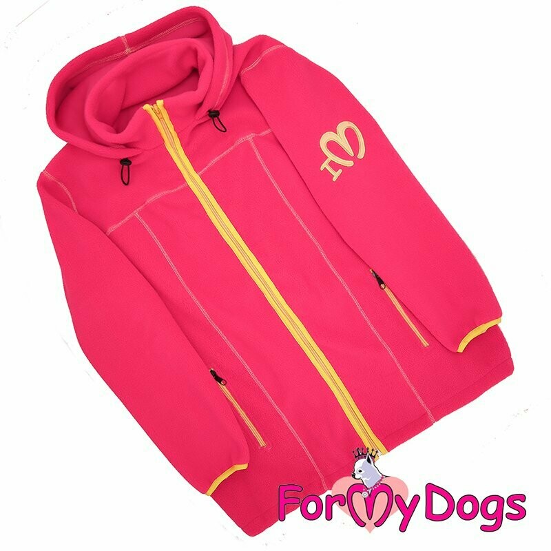 Stark Reduziert ! Fleece-Jacke mit Kapuze von ForMyDogs, Größe / Farbe: Pink / M