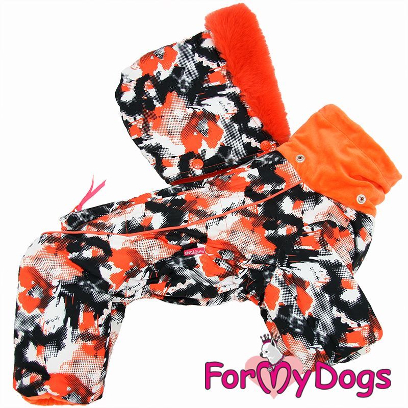 Schneeoverall Schneeoverall "Cyber-Orange" für Hündinnen und Rüden