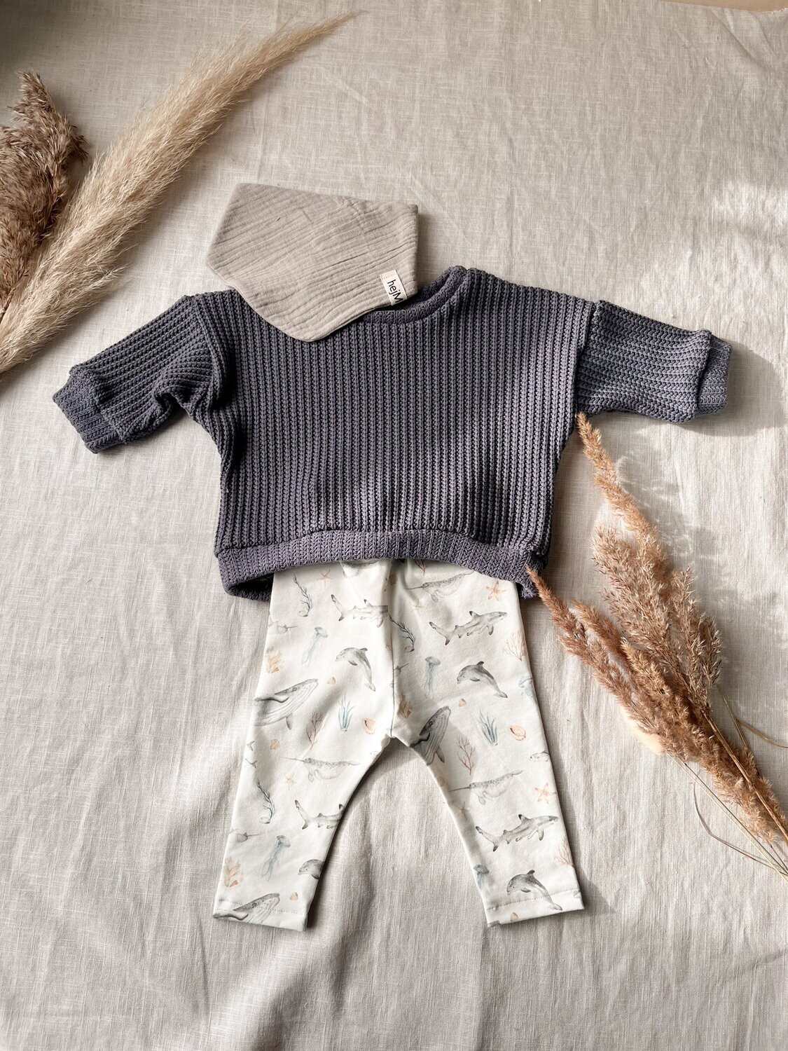 Baby Outfit Strick "Aqua"