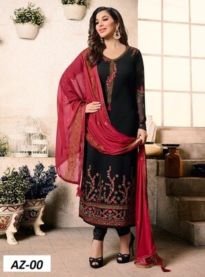 Chiffon Black Suit AZ - 00