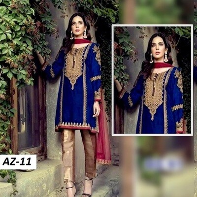 Chiffon Black Suit AZ - 11