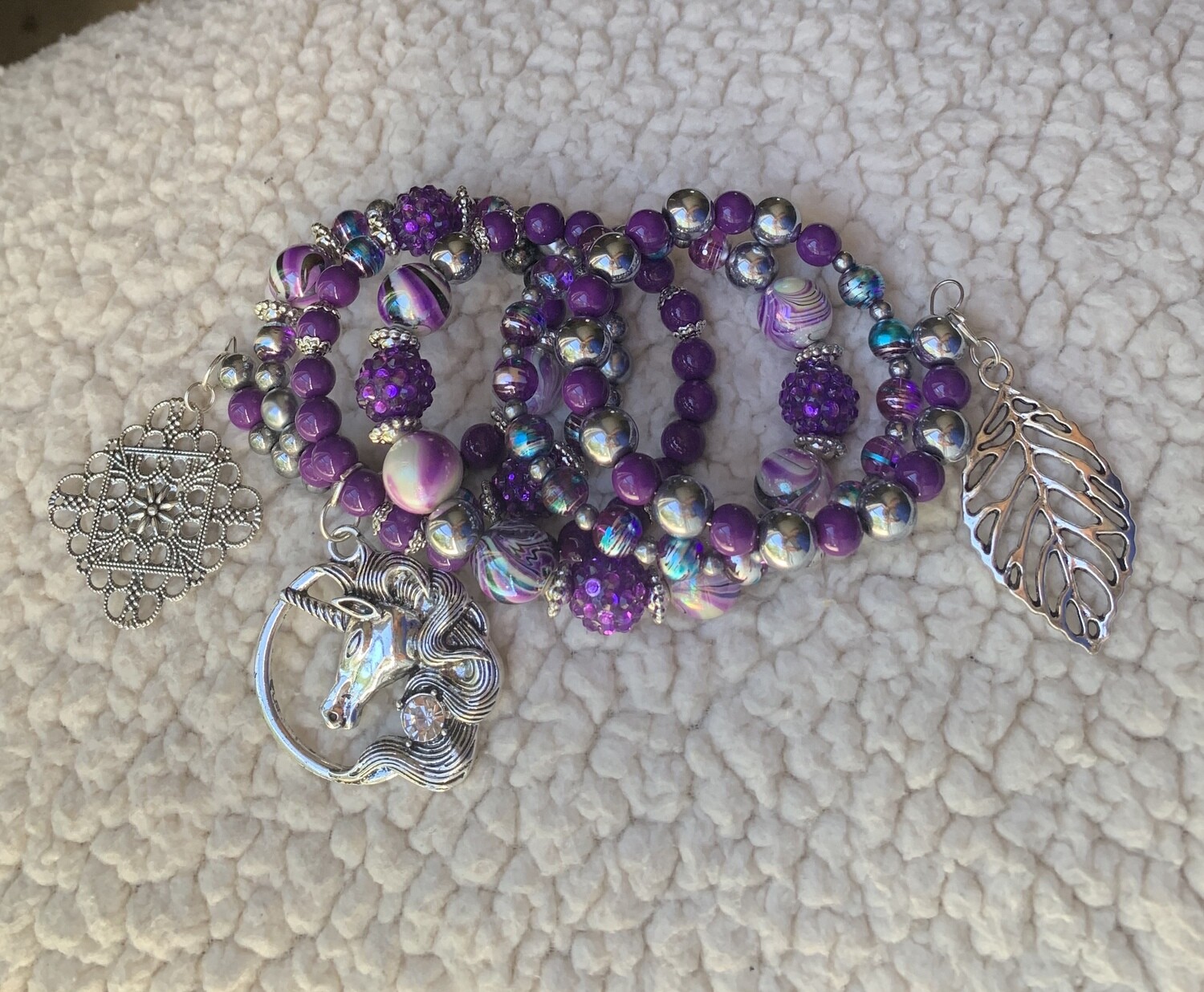 Purple Unicorn 2 (wrap bracelet)