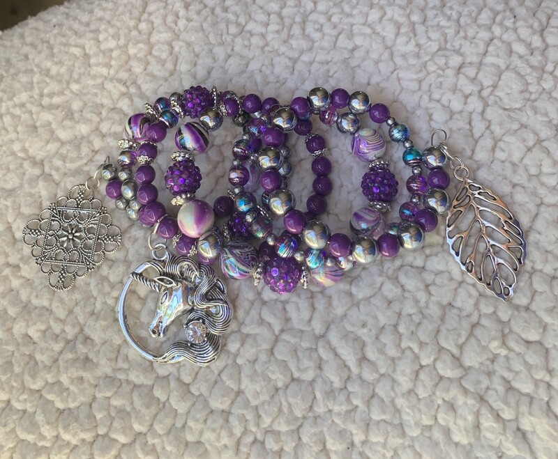 Purple Unicorn 2 (wrap bracelet)