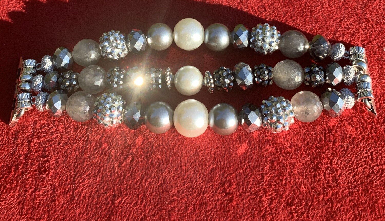 Silver Bling III Apple Watch Bracelet