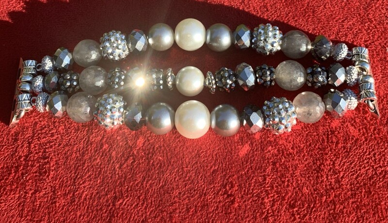 Silver Bling III Apple Watch Bracelet