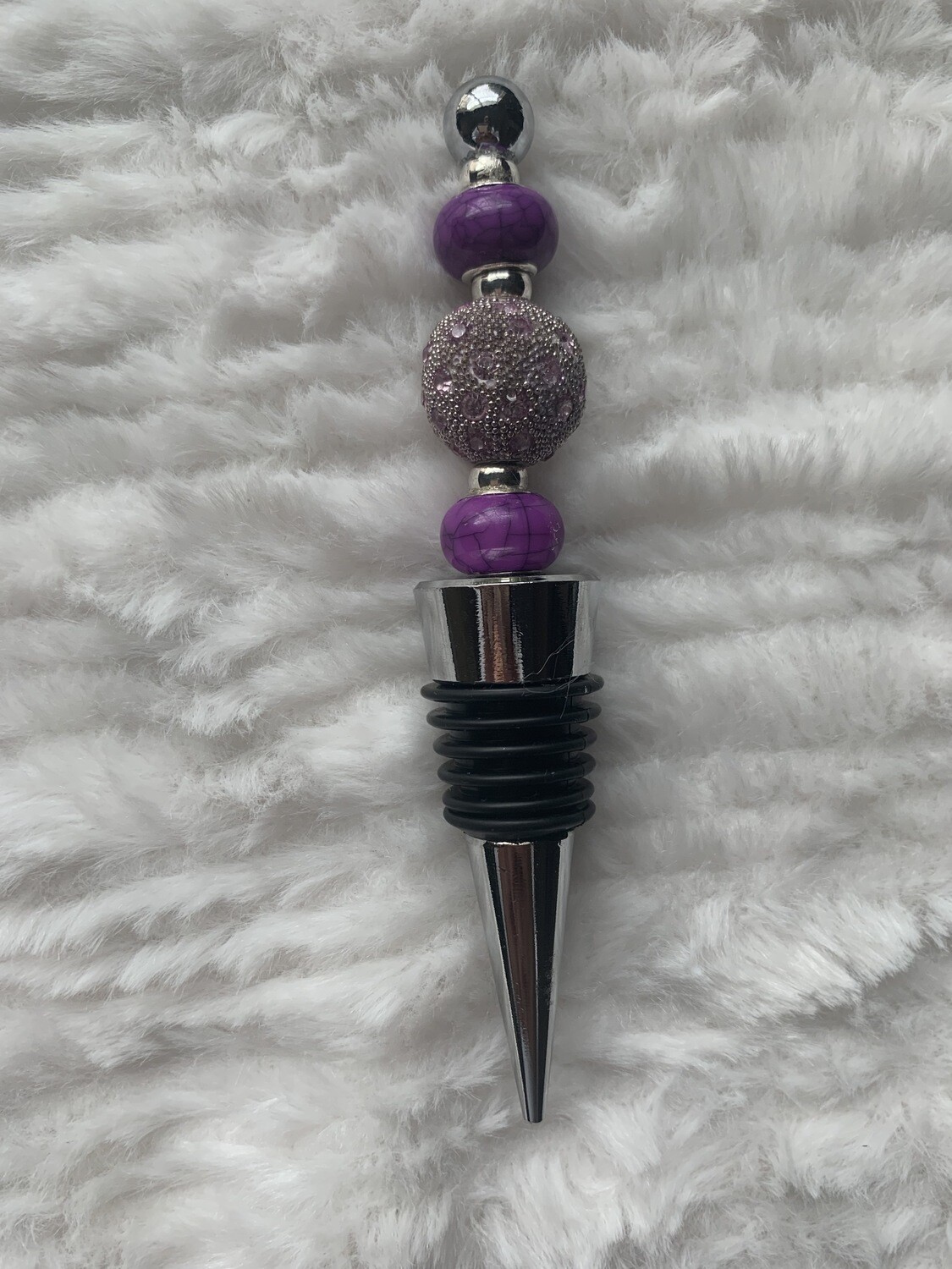 Wine Bottle Stopper: Purple Passion
