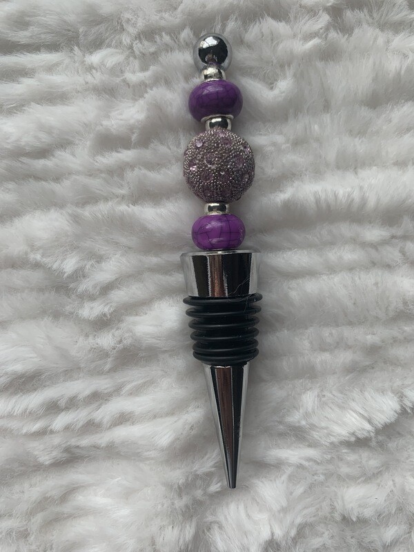 Wine Bottle Stopper: Purple Passion