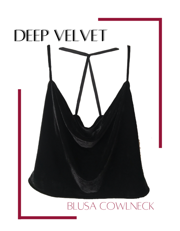 DEEP VELVET COWL NECK