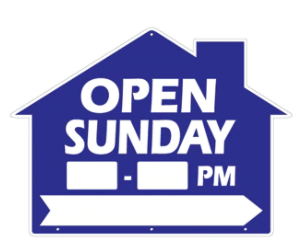 OPEN SUNDAY HOUSE W/ TIME &amp; ARROW, Color: Blue