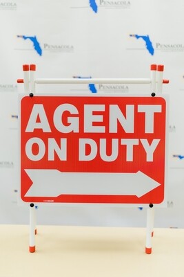 AGENT ON DUTY A-FRAME