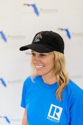 BASEBALL CAP - BLACK "REAL ESTATE LIFE"