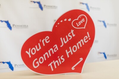 YOU'RE GONNA JUST LOVE THIS HOME - HEART SHAPE SIGN
