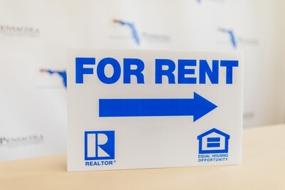 12x18 HOME FOR RENT FAIR HOUSING/REALTOR LOGOS (Blue)