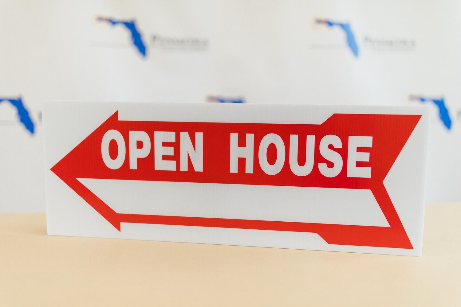 9&quot; X 24&quot; OPEN HOUSE RIDER SIGN