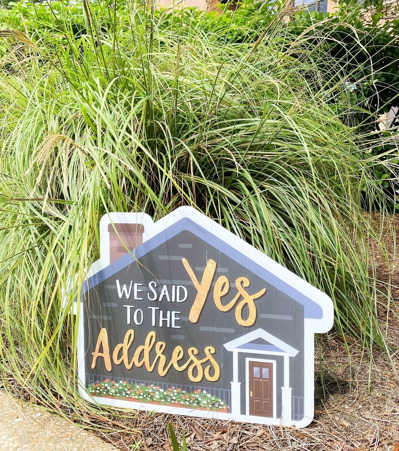 PHOTO PROP HOUSE SHAPE &quot;WE SAID YES TO THE ADDRESS/HOME SWEET HOME
