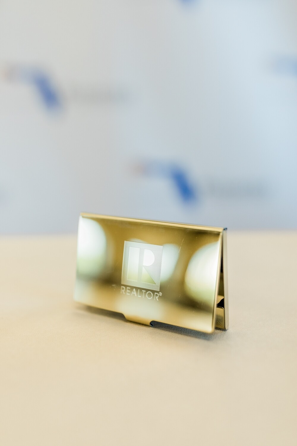 BUSINESS CARD CASE REALTOR LOGO ENGRAVED