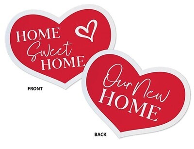 PHOTO PROP HEART SHAPE-"OUR NEW HOME/HOME SWEET HOME"