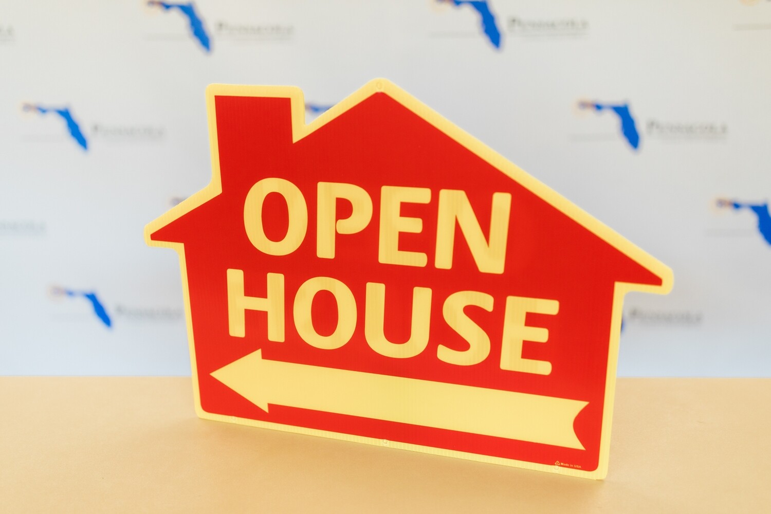 OPEN HOUSE (HOUSE SHAPE), Color: Red/Yellow