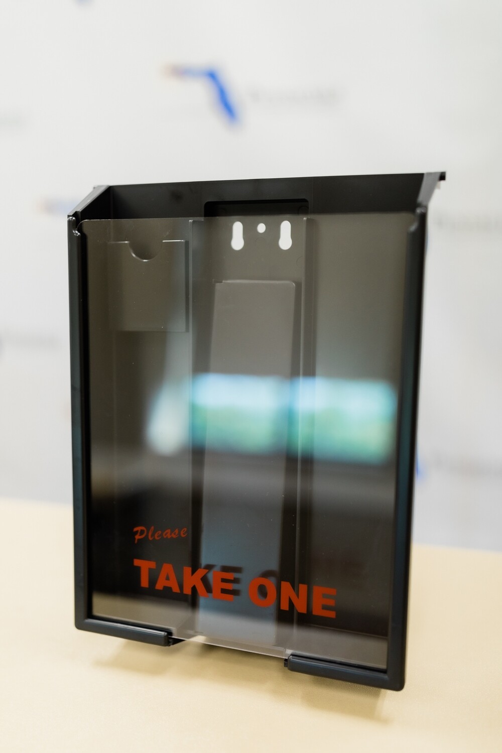 BROCHURE BOX with CARD HOLDER, Color: Black