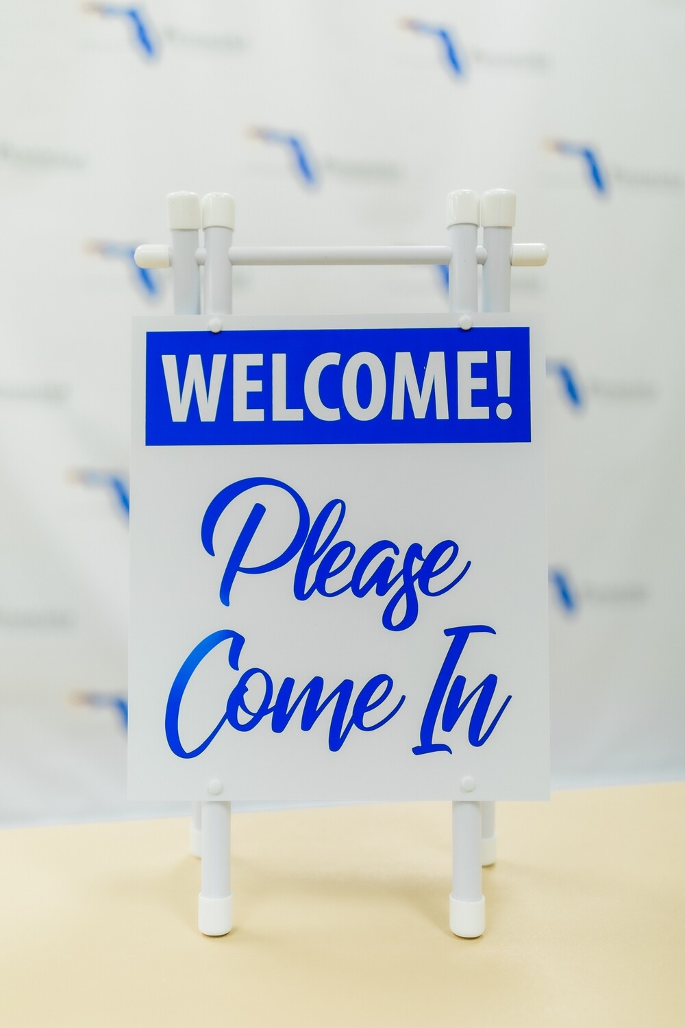 SMALL A-FRAME WELCOME, Color: Blue