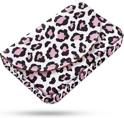 BUSINESS CARD HOLDER- PINK ANIMAL PRINT