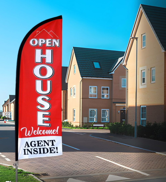 OPEN HOUSE FEATHER FLAG
