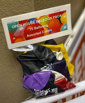 ASSORTED BALLOONS for OPEN HOUSE - 15 PACK