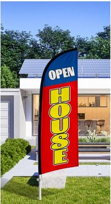OPEN HOUSE FLAG RED,BLUE,YELLOW