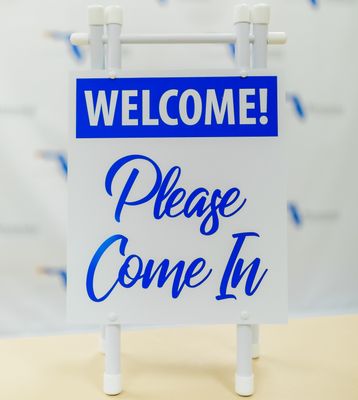 SMALL A-FRAME WELCOME Blue