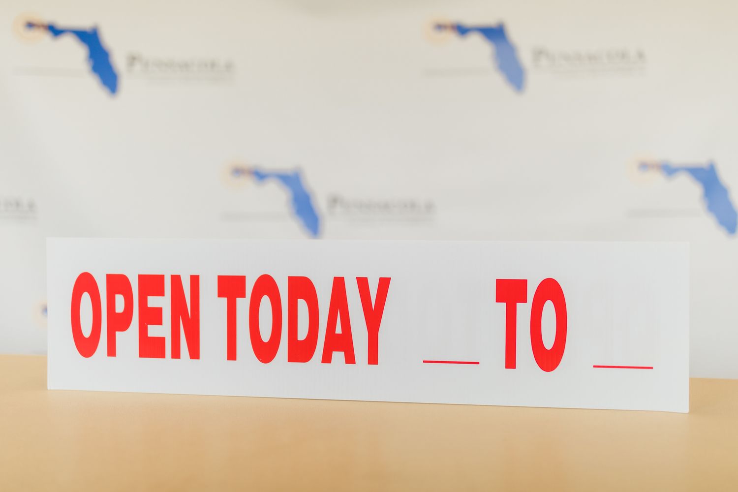 OPEN TODAY BLANK TO BLANK