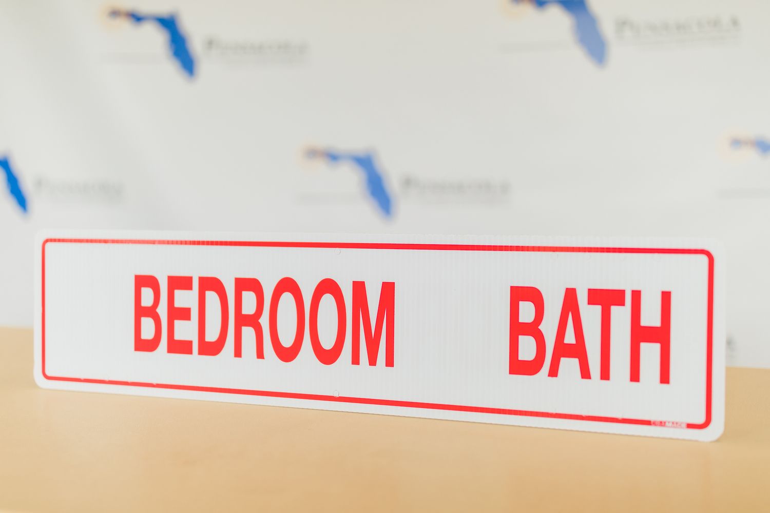 (BLANK) BEDROOM (BLANK) BATH Red