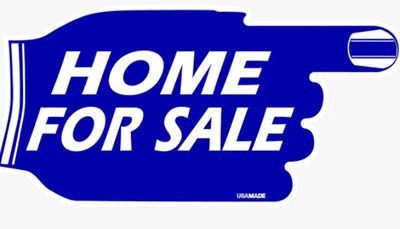 HOME FOR SALE HAND SHAPE Blue