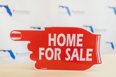 HOME FOR SALE HAND SHAPE Red