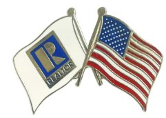 FLYING FLAG PINS White