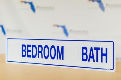 (BLANK) BEDROOM (BLANK) BATH Blue