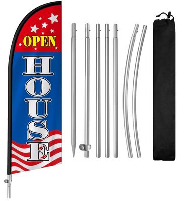 OPEN HOUSE FLAG RED,WHITE,BLUE