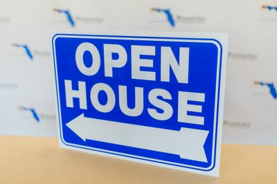 OPEN HOUSE LARGE PANEL SIGN Blue